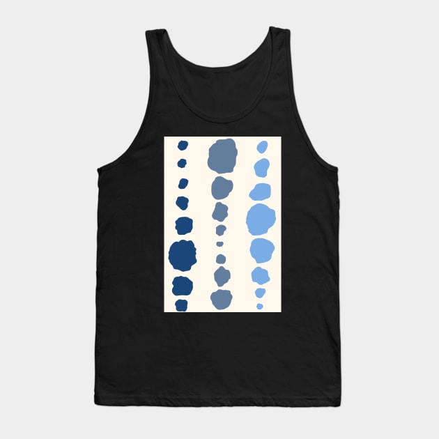 Modern abstract organic polka dots in sea blue tones Tank Top by FrancesPoff